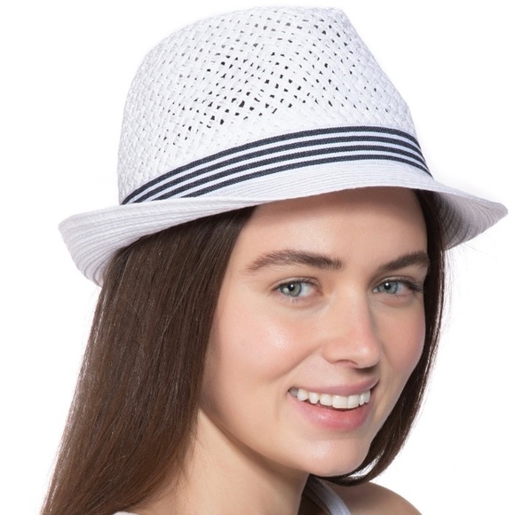 2/$25 🔴 INC International Concepts Open-Braid Fedora - Picture 1 of 4